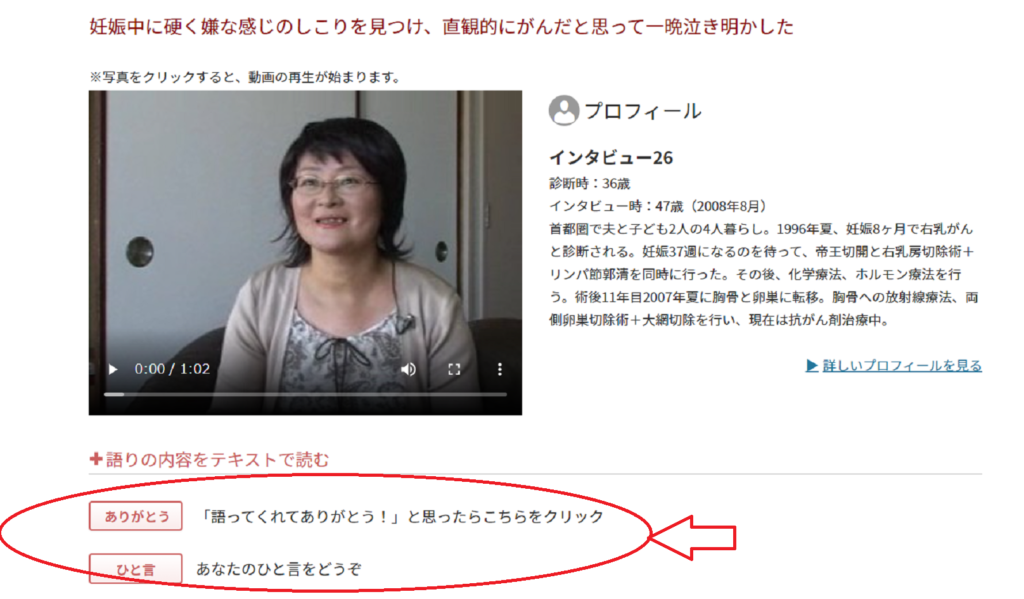 利用者の声 ありがとう ボタンと ひと言 アンケート 健康と病いの語り とは